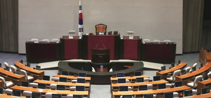 텅빈 국회 본회의장. 사진=연합뉴스 제공