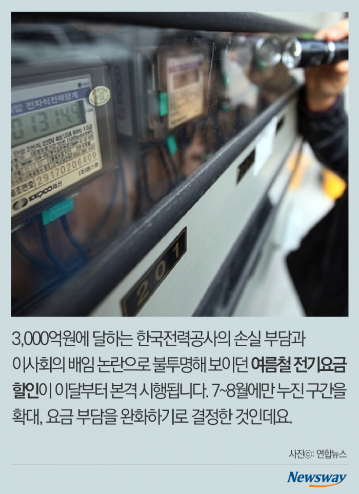 여름철 전기요금 할인···우리 집 절감액은 얼마? 기사의 사진