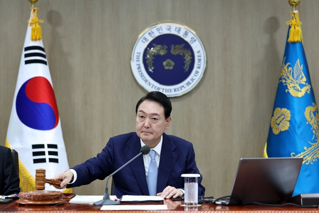 국무회의 주재한 윤석열 대통령. 사진=대통령실 제공.