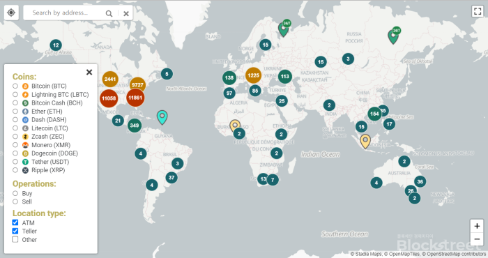 Bitcoin ATM Map / 코인ATM레이더