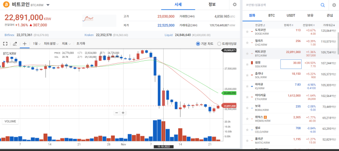 FTX 사태 후 일부 플랫폼 회복·'돈나무 효과'로 기술적 반등 기사의 사진