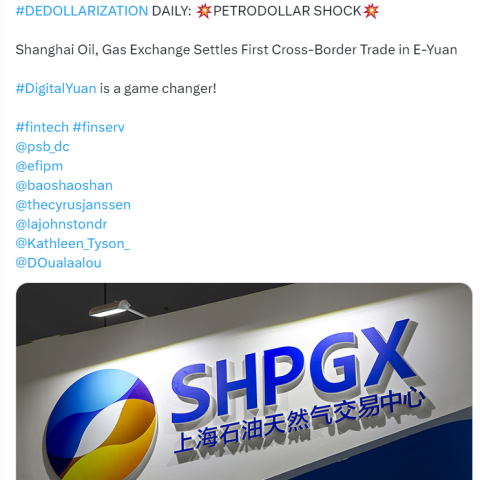 中, 원유 거래에 디지털 위안화 사용···'페트로 위안화' 개막?