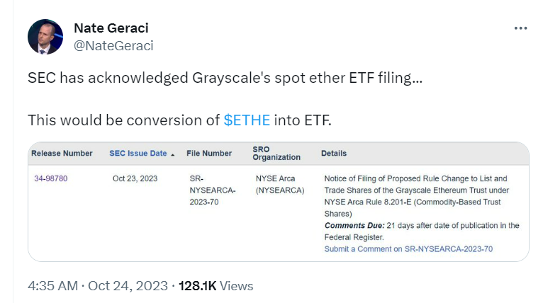 美 SEC, 이더리움 현물 ETF 승인 검토 돌입 기사의 사진