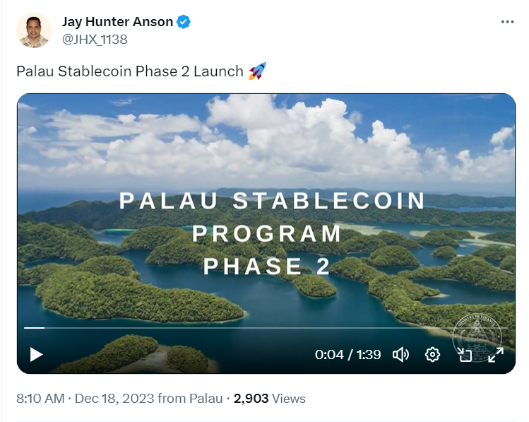 팔라우, 리플 기반 CBDC 2차 실험 추진 기사의 사진