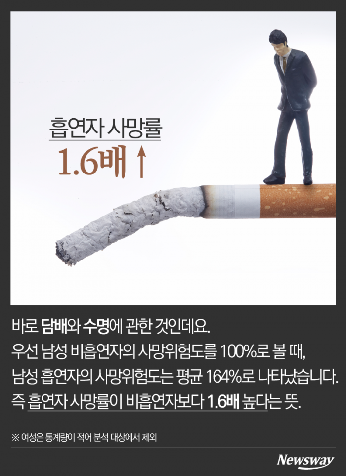 담배가 갉아먹는 수명은 몇 년일까? 기사의 사진