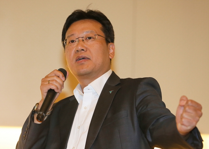 이성웅 KEB하나은행 블록체인 신 서비스 팀장. 사진=이수길 기자