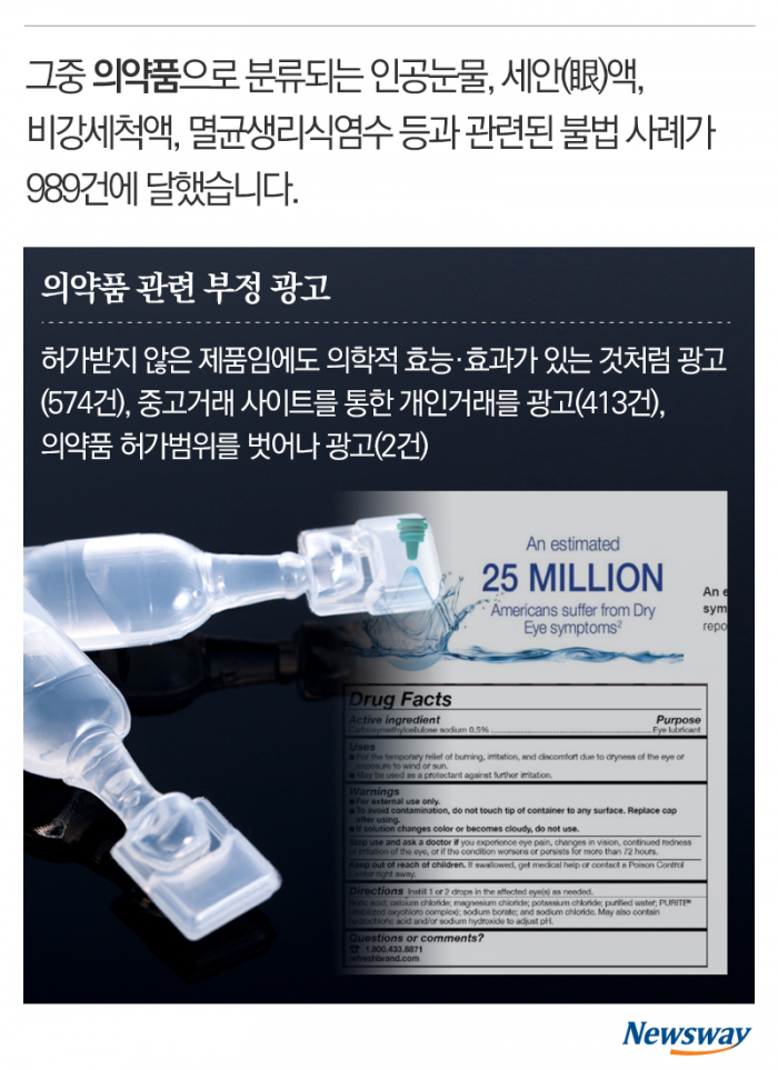 인터넷에서 산 인공눈물, 알고 보니 기사의 사진