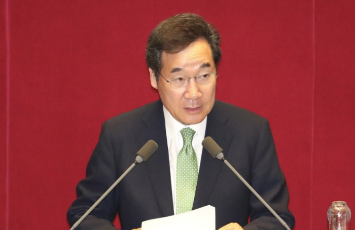 국회 시정연설에 나선 이낙연 국무총리. 사진=연합뉴스 제공