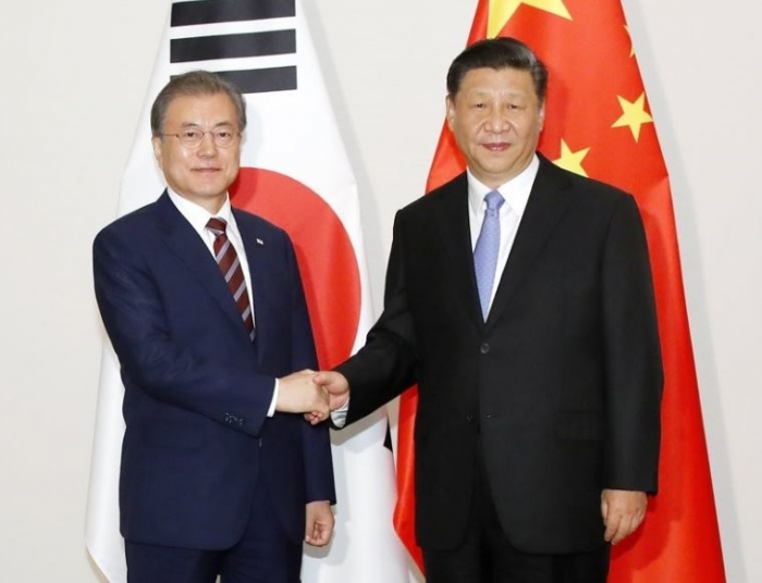 한-중 정상. 사진=연합뉴스 제공.