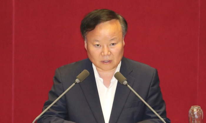 예산결산특별위원회 위원장으로 선출된 김재원 자유한국당 의원. 사진=연합뉴스 제공