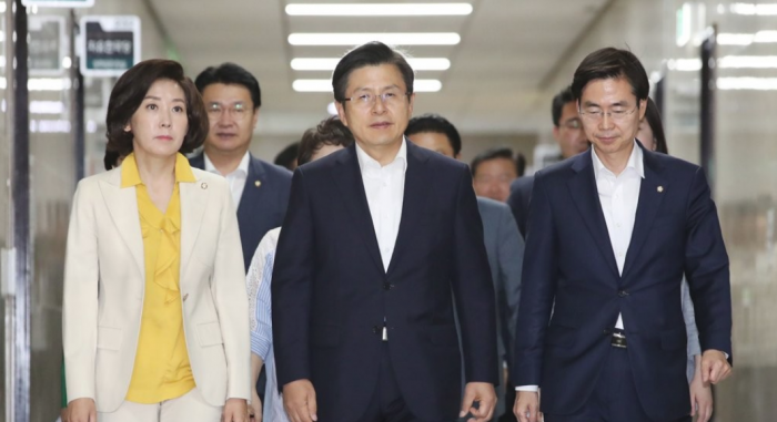 자유한국당 지도부. 사진=연합뉴스 제공