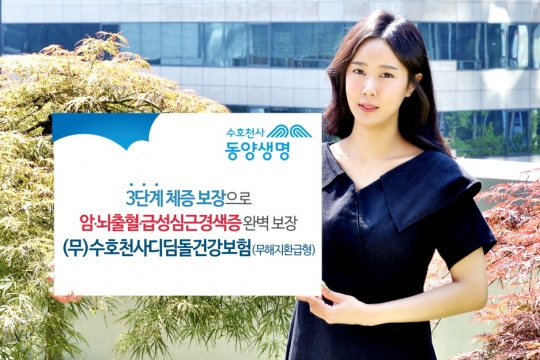 동양생명은 보험기간을 3단계로 나눠 최대 3배 늘어난 보험금을 지급하는 ‘수호천사 디딤돌 건강보험(무해지환급형)’을 판매한다. 사진=동양생명