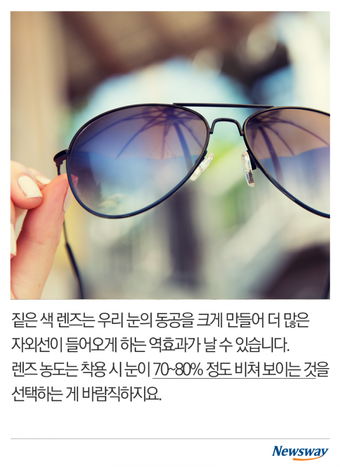여름철 선글라스, 짙을수록 좋다? 기사의 사진