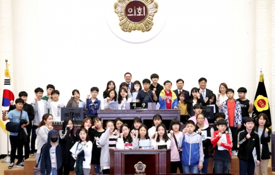 인천갈산초등학교 학생들.