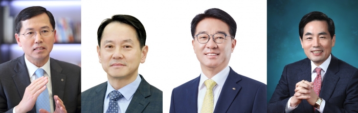(왼쪽부터)임영진 신한카드 사장, 원기찬 삼성카드 사장, 이동철 KB국민카드 사장, 김창권 롯데카드 사장. 사진=각 사 제공