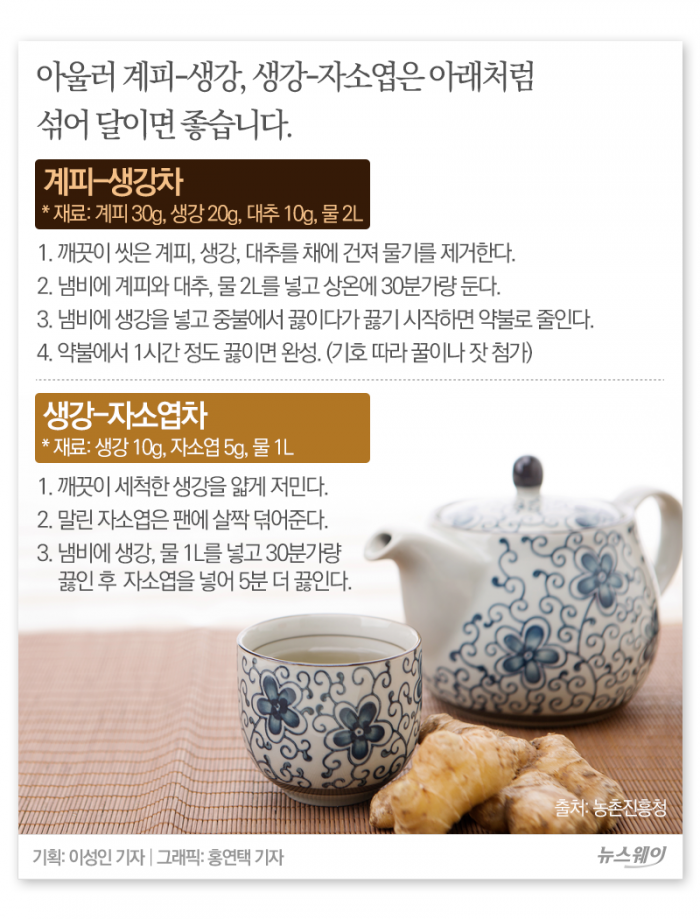 ‘보온+면역력’ 두 토끼 잡는 겨울용 약초차 기사의 사진