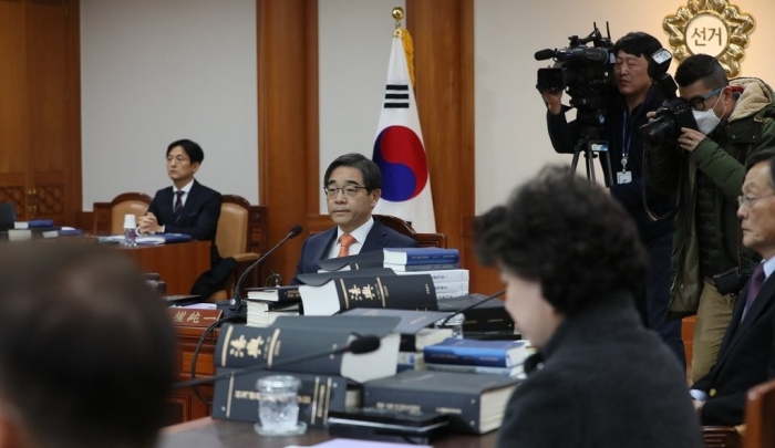 과천 중앙선관위원회 청사에서 열린 전체회의. 사진=연합뉴스 제공