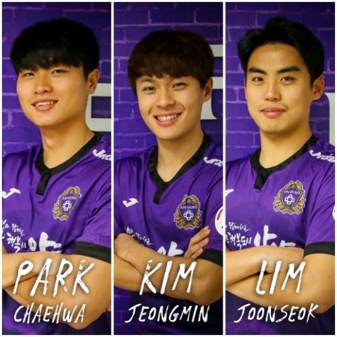 FC안양, FW 박채화·MF 김정민·DF 임준석 FA 영입