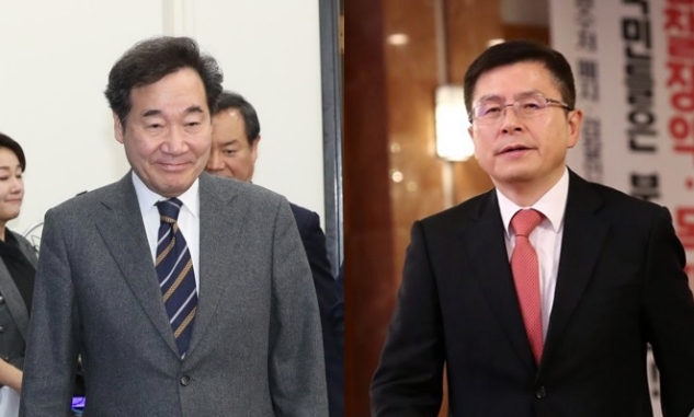 이낙연 전 국무총리, 황교안 자유한국당 대표. 사진=연합뉴스 제공