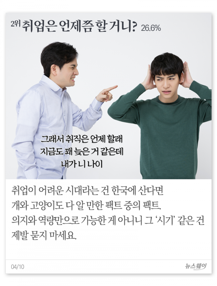 너는 계획이 뭐니 딴 집 자식들은 계획이 다 있다던데 기사의 사진