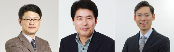 (왼쪽부터)박경국 부사장, 김상우 전무, 최정훈 전무. 사진=삼성카드 제공
