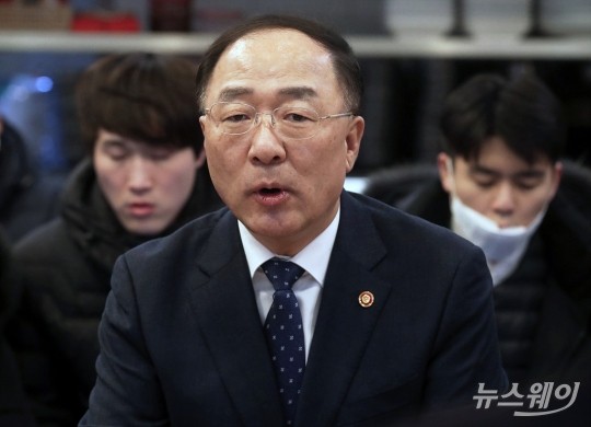 홍남기 경제부총리 겸 기획재정부 장관-‘신종 코로나바이러스 관련 경제현장 실태 점검및 간담회’. 사진=이수길 기자 leo2004@newsway.co.kr