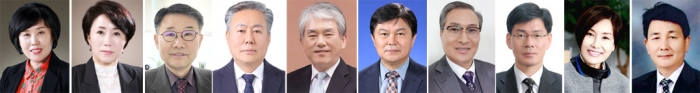 2020년 3월 1일자 전라남도교육청 인사에서 주요보직자로 발탁된 인물들. 사진 왼쪽부터 이용덕 정책국장, 정혜자 전남학생교육문화회관장, 김태문 정책기획과장, 정종혁 유초등교육과장, 위경종 중등교육과장, 이병삼 민주시민생활교육과장, 김선치 체육건강예술과장, 정덕원 혁신교육과장, 김성애 영암교육장, 김 완 함평교육장.