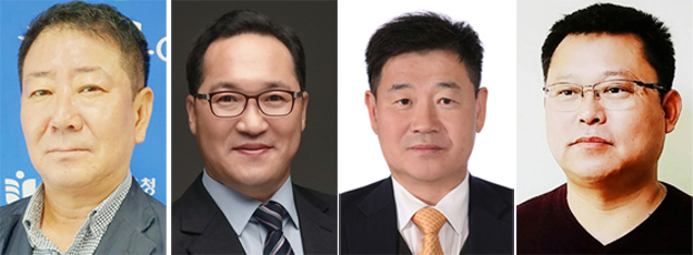 왼쪽부터 뉴스웨이 노상래 기자, 김두헌 호남교육신문 기자, 고정언 아시아뉴스통신 기자, 신영삼 이뉴스투데이 기자.