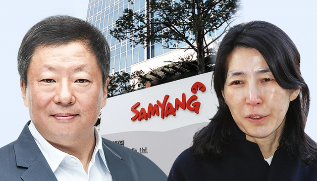 전인장 삼양식품 회장(왼쪽)과 김정수 총괄사장 부부. (그래픽=박혜수 기자)