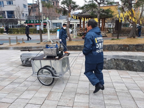 이병훈 광주동남을 예비후보, 매일 ‘코로나19 방역’ 활동 전개