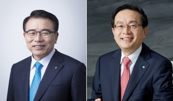 조용병 신한금융지주 회장(왼쪽)과 손태승 우리금융지주 회장. 사진=뉴스웨이DB
