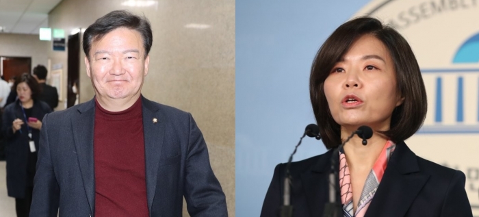 미래통합당 인천 연수을 경선에서 붙은 민경욱 의원과 민현주 전 의원. 사진=연합뉴스 제공