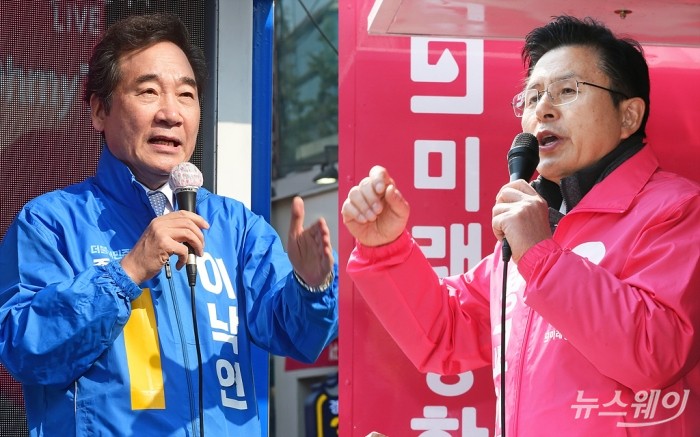 이낙연 더불어민주당 후보-황교안 미래통합당 후보. 사진=이수길 기자 leo2004@newsway.co.kr
