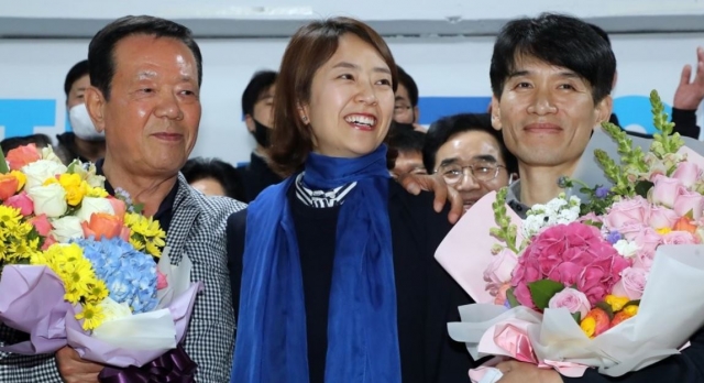 서울 광진구을에 출마한 더불어민주당 고민정 후보. 사진=연합뉴스