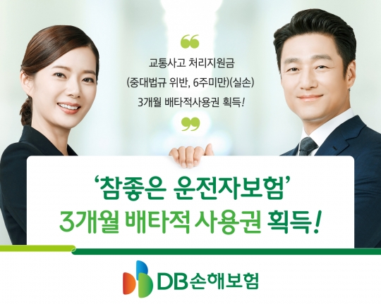 DB손해보험 ‘참좋은 운전자보험’의 교통사고 처리지원지금 특약이 3개월 배타적 사용권을 획득했다. 사진=DB손해보험