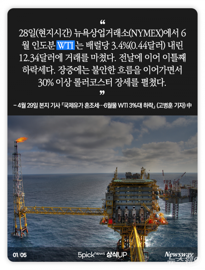 ‘국제유가’ 검색하면 나오는 3가지 원유의 정체 기사의 사진