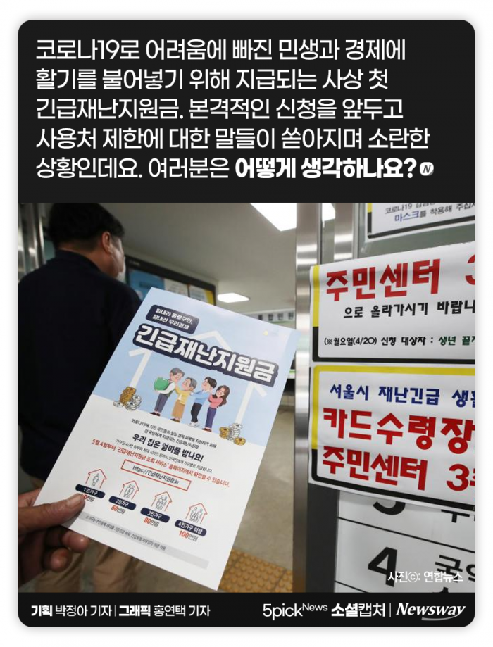 긴급재난지원금 갑론을박 ‘대형마트도 넣자’ vs ‘쓸 데 많던데?’ 기사의 사진