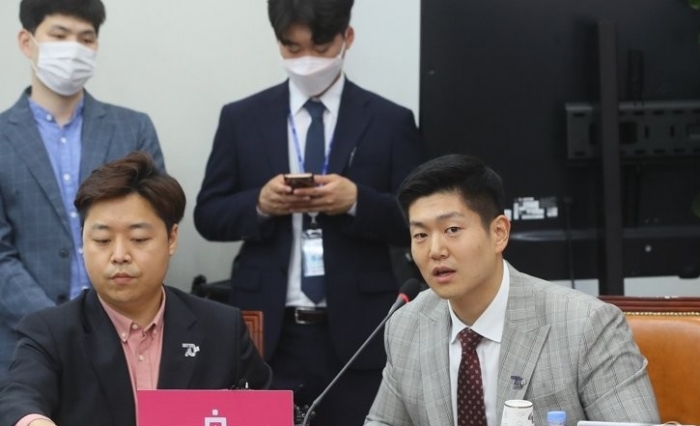 미래통합당 비상대책위원회-중진회의 발언하는 김재섭 비대위원. 사진=연합뉴스 제공
