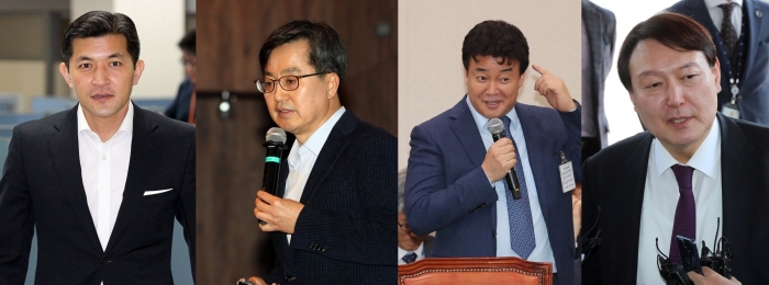 홍정욱 올가니카 회장, 김동연 전 경제부총리, 백종원 더본코리아 대표, 윤석열 검찰총장. 사진=연합뉴스 제공