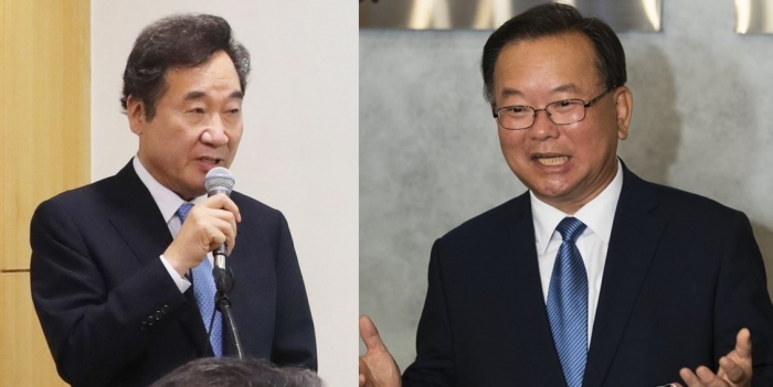 더불어민주당 이낙연 의원, 김부겸 전 의원. 사진=연합뉴스 제공