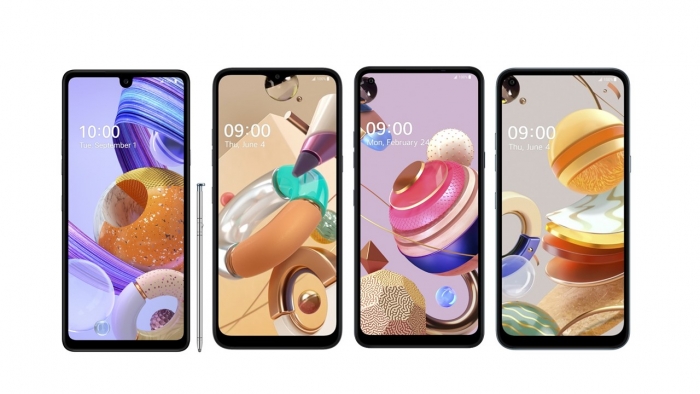 (왼쪽부터) LG 스타일로 6, LG K41S, LG 51S, LG 61. 사진=LG전자 제공