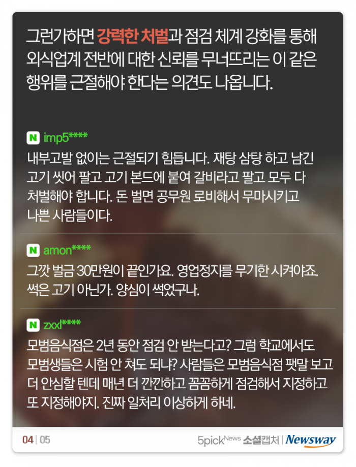 유명 갈비집의 고기 재양념···“과태료 30만원이 끝?” 기사의 사진