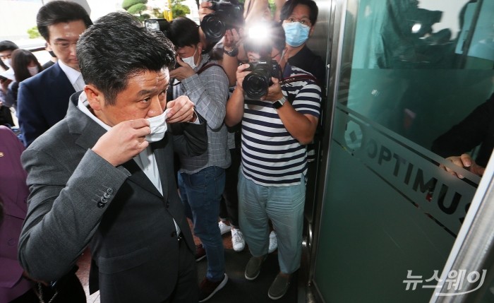 미래통합당 사모펀드 비리방지 및 피해구제 특별위원회 옵티머스자산운용사 방문점검 및 피해자 면담. 사진=이수길 기자 leo2004@newsway.co.kr