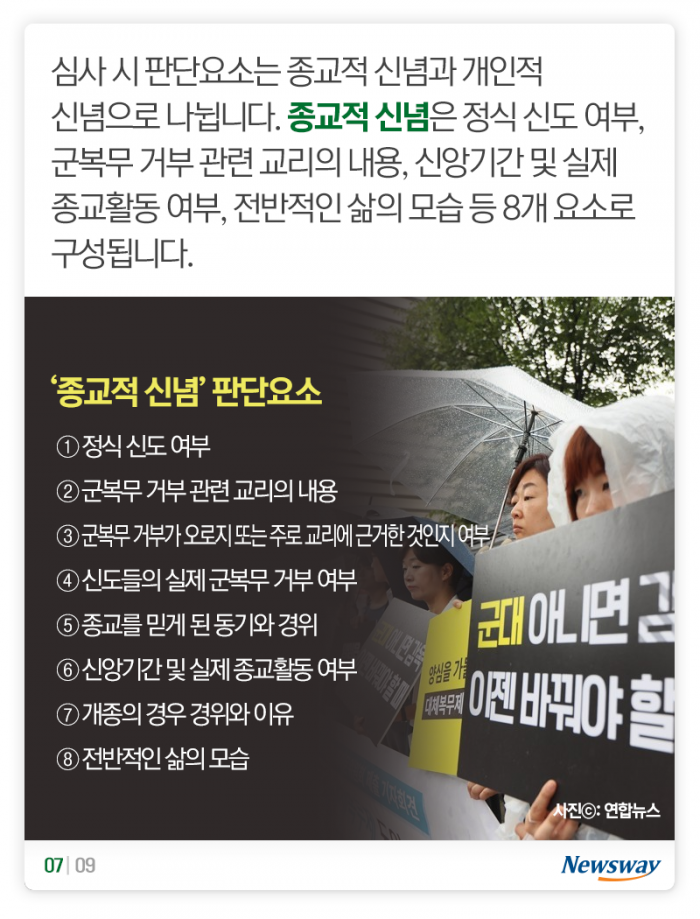 병역거부자들이 ‘양심’을 되찾는 법 기사의 사진