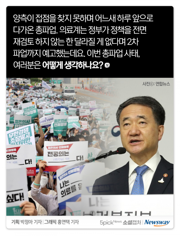 의료계 총파업에 “밥그릇 투쟁” vs “건보료 폭탄” 기사의 사진