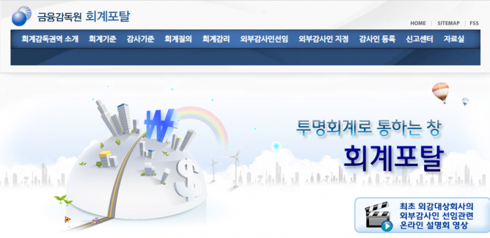 금융감독원 회계포탈/사진=금융감독원