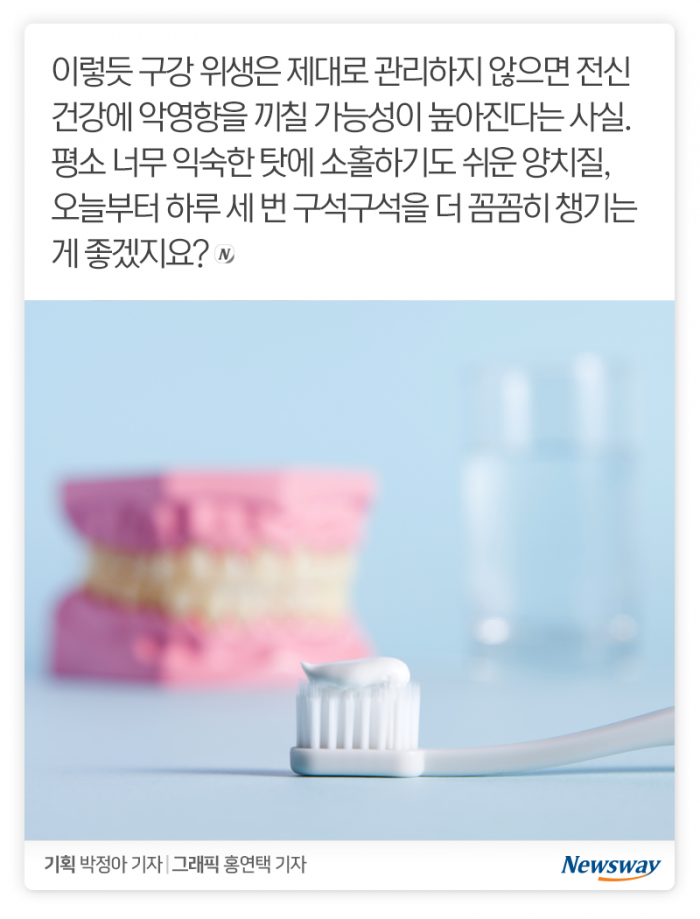 양치질이 건강에 미치는 의외의 영향 기사의 사진