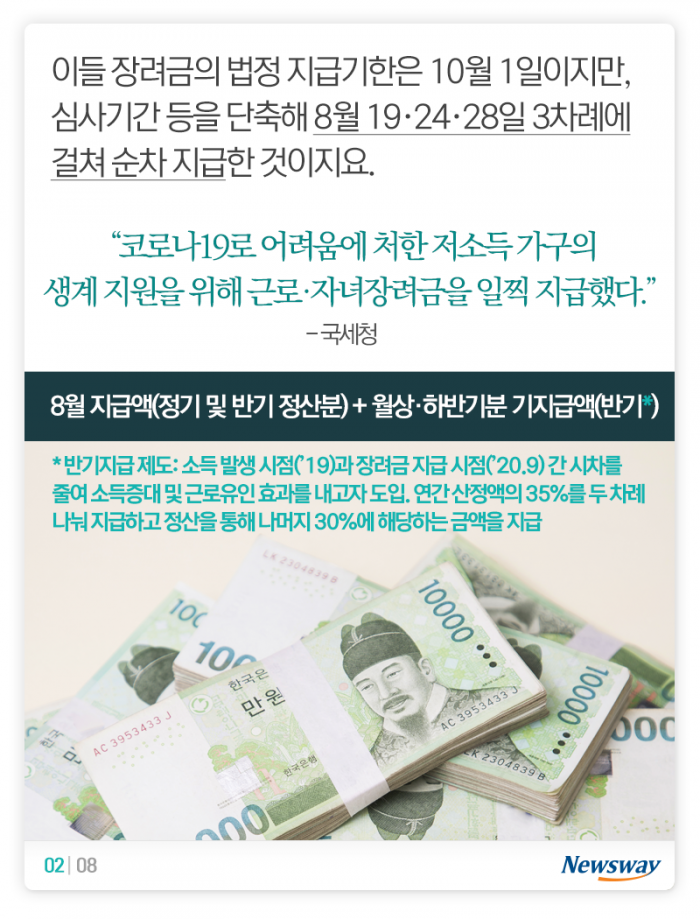 이 시국 ‘근로·자녀장려금’, 누구한테 얼마씩 갔나 봤더니 기사의 사진