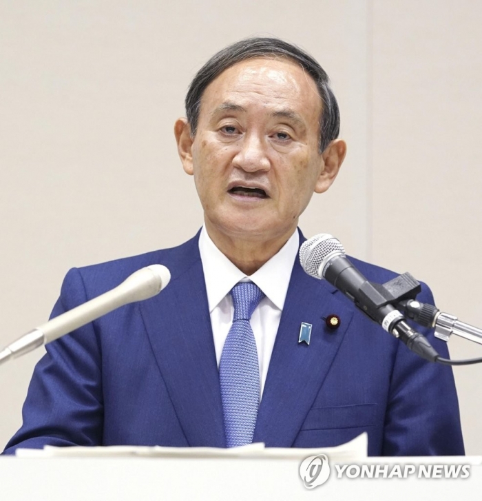 스가, 자민당 의원 표 70% 확보···아베 후임 예고. 사진=연합뉴스
