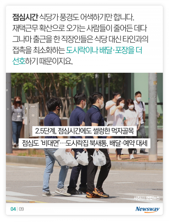 ‘아침엔 순한맛, 저녁엔 독한맛’ 거리두기가 바꾼 삼시세끼 기사의 사진